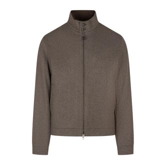 Ermenegildo Zegna Wool Cash Blouson - Heren - Jassen - Bruin - Maat: 2XL Wol