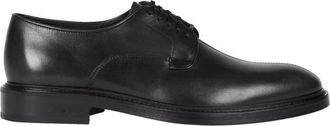 Paul Smith Zwarte leren Derby schoenen met tonale stiksels - Heren - Nette schoenen - Zwart - 45 EU - Schoenen