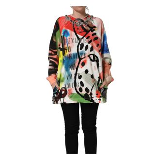 Dolce & Gabbana Long Sleeve Crew Neck Sweatshirt - female - Dolce & Gabbana - Long Sleeve T-Shirts - Multicolor - L - Tops