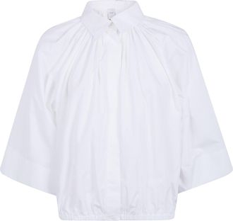 Patou Cropped Sleeves Volume Blouse