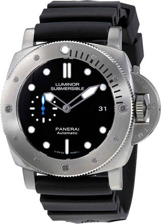 Officine Panerai Luminor Submersible 1950 Automatic Titanium Mens Rubber Watch PAM01305