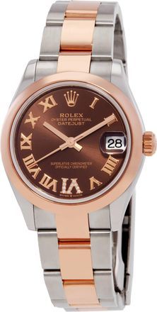 Rolex Datejust 31 Chocolate Dial Automatic Ladies Steel and 18kt Everose Gold Oyster Watch 278241CHRDO