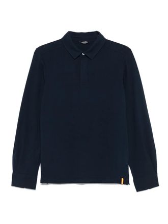 K-Way long-sleeve polo shirt - men - Cotton/Elastane - M - Blue