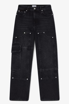 Ganni Black Audri Jeans - Size 24W/33L Organic Cotton