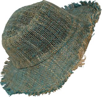 Gheri Mens 100% Hemp Natural Straw Summer Hat Beach Boater Panama Wide Brim Summer Holiday A