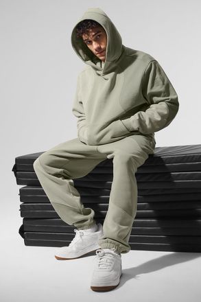 Alo | Make Waves Hoodie in Limestone Tonal Green, Size: XS MEN/S WOMEN