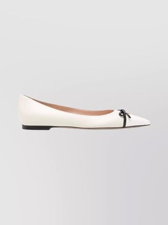 Valentino Garavani leather pointed-toe ballerina flats