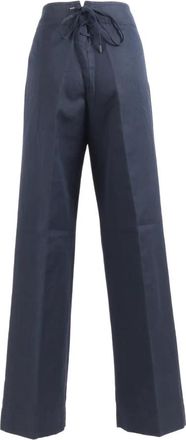 Aspesi Wijde broeken - Dames - Wijde Broeken - Blauw - M - Broeken