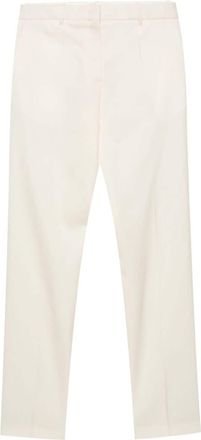 Jil Sander pressed-crease straight-leg trousers - women - Wool/Cotton - 40 - Neutrals