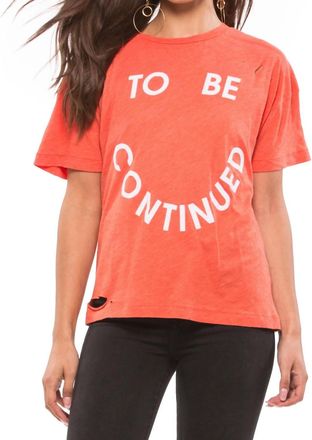 Wildfox To Be Continued Destroyed Sonic Tee In Inferno Red