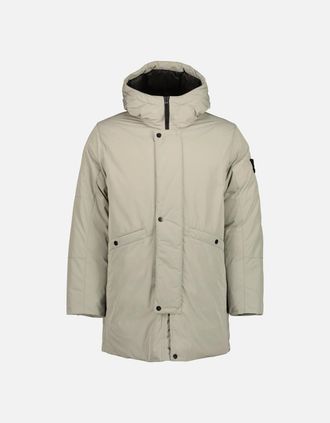 Stone Island Mens Micro Twill Down Parka - Grey - Size: 40/Regular