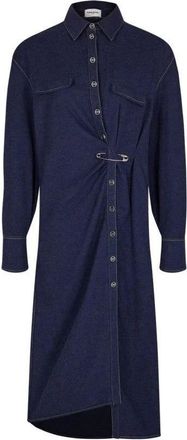 Sonia Rykiel Kleedjes, Dames, Blauw, M, Katoen, Cotton Flannel Dress