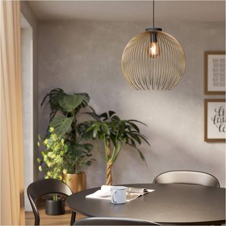 Loops Stylish Modern Black & Gold Pendant Ceiling Light for Home Interiors