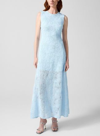 Rotate Womens Floral micromesh maxi dress