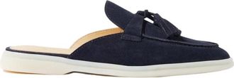 Scarosso Lucrezia Blauwe Su&egrave;de Muiltjes - Dames - Slip ons - Blauw - 41 EU - Su&egrave;de - Schoenen