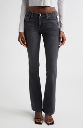 Diesel 1969 D-Ebbey Low Rise Bootcut Jeans in Black/Denim at Nordstrom, Size 28