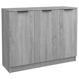 vidaXL Aparador De Madera Contrachapada Gris Sonoma 90,5x30x70 Cm Vidaxl