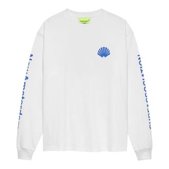 New Amsterdam Surf Association Tops, Heren, Wit, M, Katoen, Logo Longsleeve