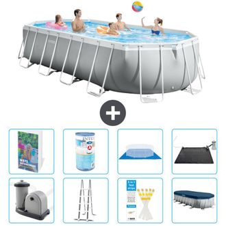 Intex Piscina Prism Frame Oval - 610x305x122 Cm - 9-piezas S619
