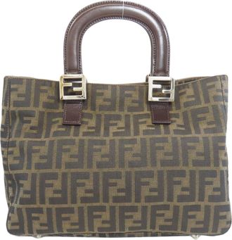 Fendi Brown Canvas Tote Bag (Pre-Owned)