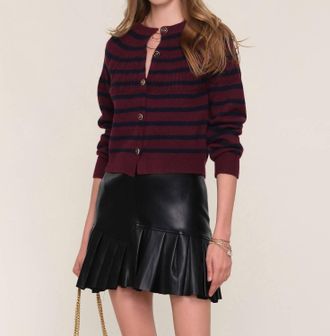 Heartloom Womens Selene Cardigan In Merlot