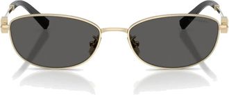 Tiffany & Co. Ovale Zonnebril - unisex - Zonnebrillen - Geel - 56 MM - Accessoires