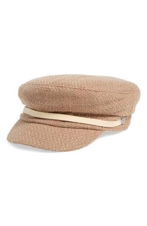 Vince Camuto Nubby Tweed Captain Cap in Camel at Nordstrom Rack