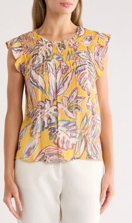 Nanette Lepore Flutter Sleeve Top in Sunshine at Nordstrom Rack, Size X-Large