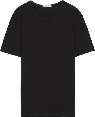 Christophe Lemaire Wide-neck Cotton T-shirt - Black - XL