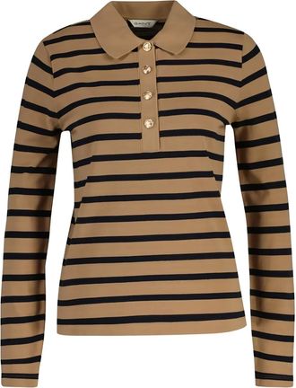 GANT Gestreepte polotop - Beige