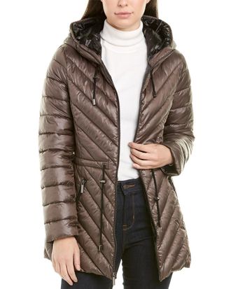 French Connection Quilted Drawstring Coat