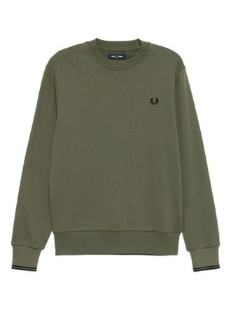 Fred Perry logo-embroidered sweatshirt - men - Cotton - S - Green