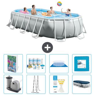 Intex Piscina Prism Frame Oval - 503x274x122 Cm - 9-piezas S536