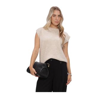 Selected Dames Truien & vesten Slwlulu Sl Knit Vest - Dames - Truien - Beige - Maat: L Zijde