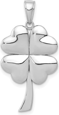 Diamond2Deal 14k Gold Solid Polished 4-Leaf Clover Pendant