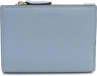 Gucci Blue Leather Wallet (Bi-Fold) (Pre-Owned)