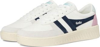 Gola Grandslam Trident Womens Shoes White/Navy/Surf : 8.5 B - Medium, Textile/Synthetic