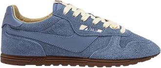Autry Blauwe su&egrave;de en leren sneakers Windspin - Dames - Sneakers - Blauw - 38 EU - Su&egrave;de - Schoenen