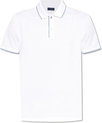 Paul & Shark Polo van Double Piqu&eacute;-katoen - Heren - Polos - Wit - L - Katoen - Tops