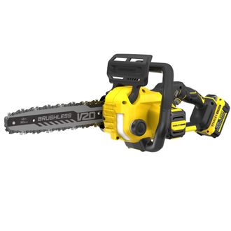 Stanley Fatmax Sfmccs730m1-qw - Motosierra Inal&aacute;mbrica (18 V, Longitud De La Espada De 30 Cm, Motor Sin Escobillas, Con 2 Empu&ntilde;aduras Y Protecci&oacute;n De La Mano,