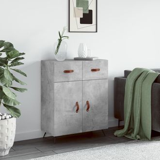 vidaXL Vidaxl - Aparador De Madera De Ingenier&iacute;a Gris Hormig&oacute;n 69,5x34x90 Cm