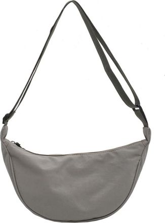 Generic Nylon Crescent Crossbody Bag for Women Men, Small Travel Sling Bag Lightweight Fanny Pack Chest Bag Shoulder Bags (Gray)