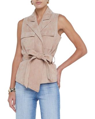 L'agence Lagence Arbor Wrap Belted Leather Vest