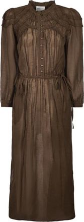 Isabel Marant Kleedjes, Dames, Bruin, S, Katoen, Charissa-Ga Jurk