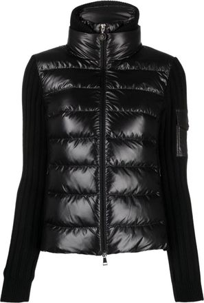 Moncler Black logo patch puffer jacket