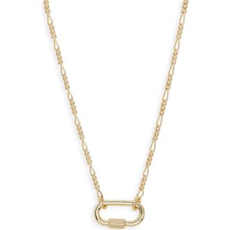 Madewell Dainty Carabiner Necklace in Pale Gold at Nordstrom