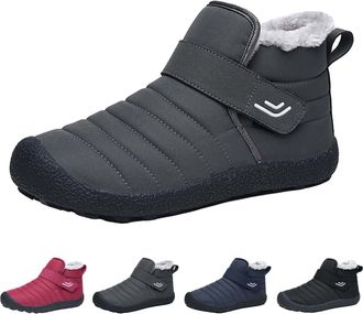 Generic Womens Mens Snow Boots Sive 6.5 Winter Slip On Ankle Booties Anti-Slip Water Resistant Boots Unisex Warm Fully Fur Lined Outdoor Sneakers with Easy Fa