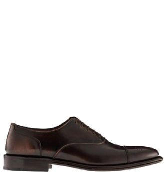 Ferragamo Mens Oxford Leather Shoes In Brown