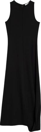 Christophe Lemaire Abito midi con orlo attorcigliato - Nero