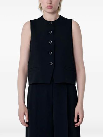 Max Mara Denver buttoned waistcoat - women - Triacetate/Polyester - 42 - Black